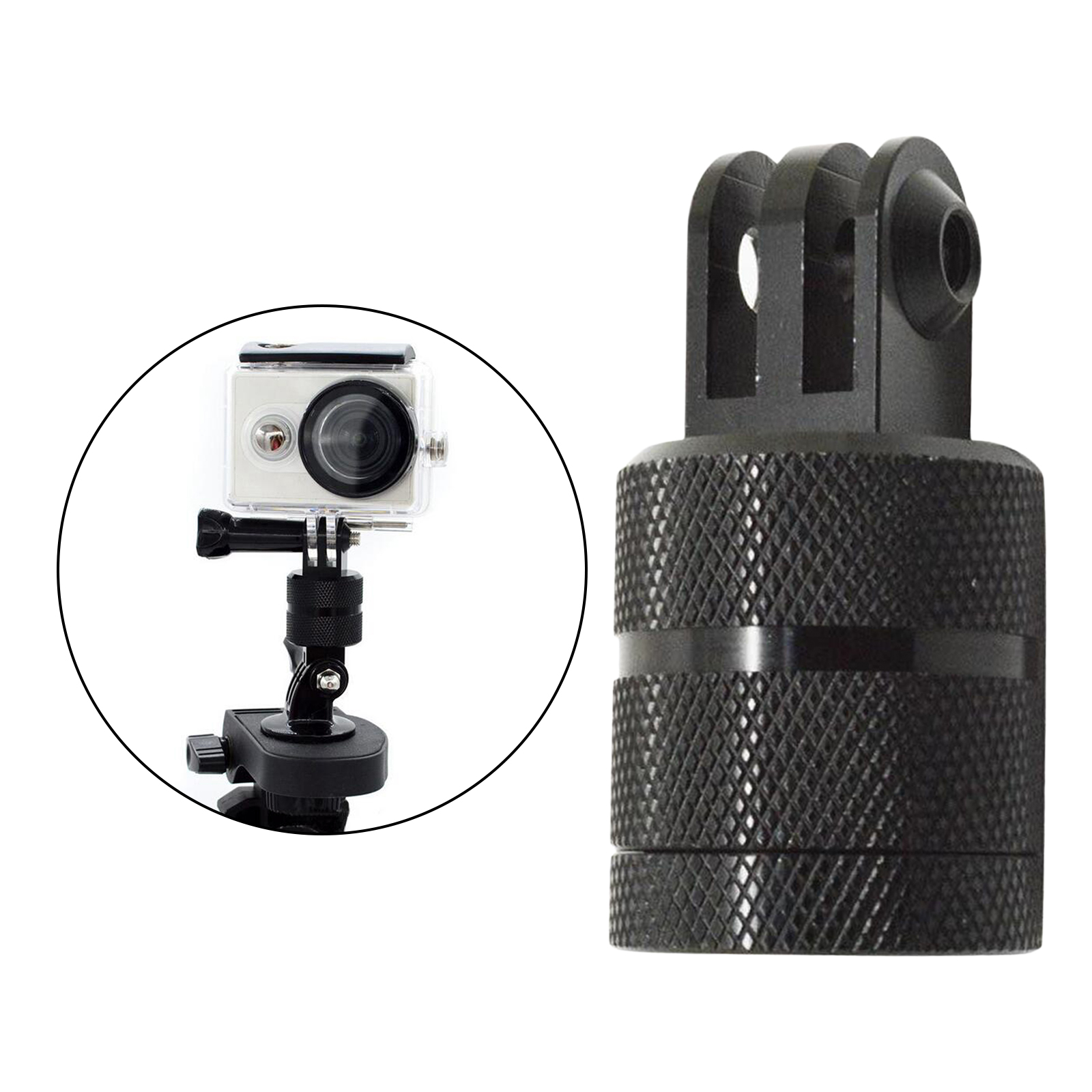 Aluminum Alloy 360 Rotating Swivel Arm Mount Adapter  Arm for GoPro 9/8/7/6/5/4/3/3+,for Xiaoyi and Other Sport Cameras
