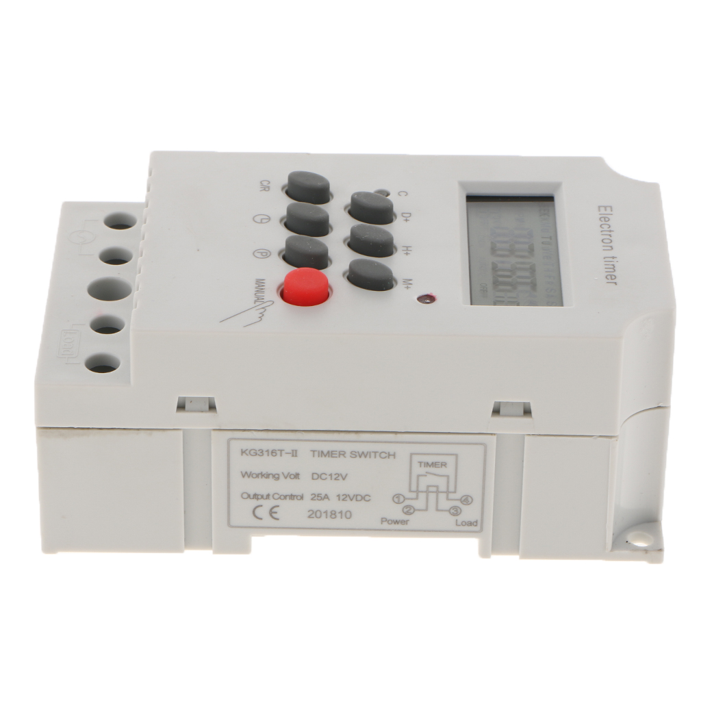 7 Days 24H Programmable LCD Digital Relay Timer Switch Mini Time Relay AC/DC 12V