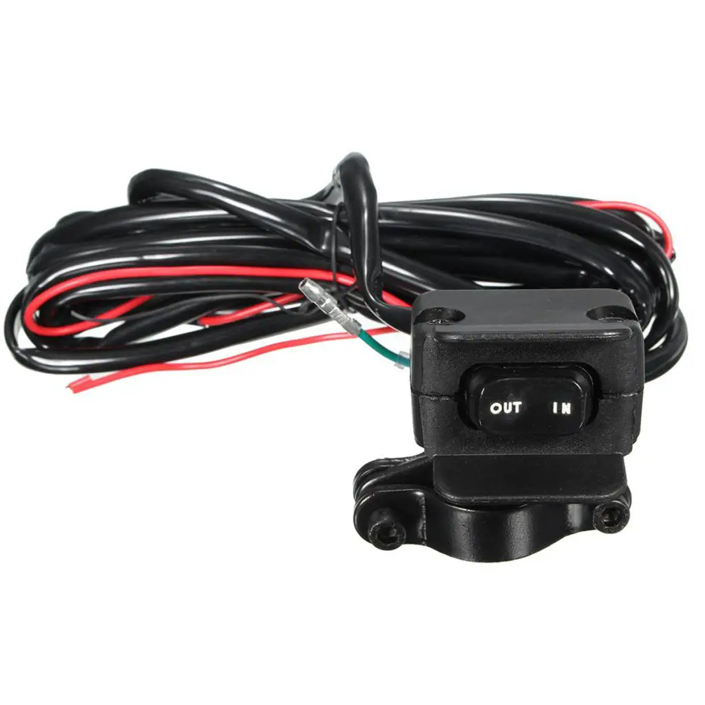 3 Meters Black Winch Handlebar Switch Control Fit for Motorcycle ATV/UTV
