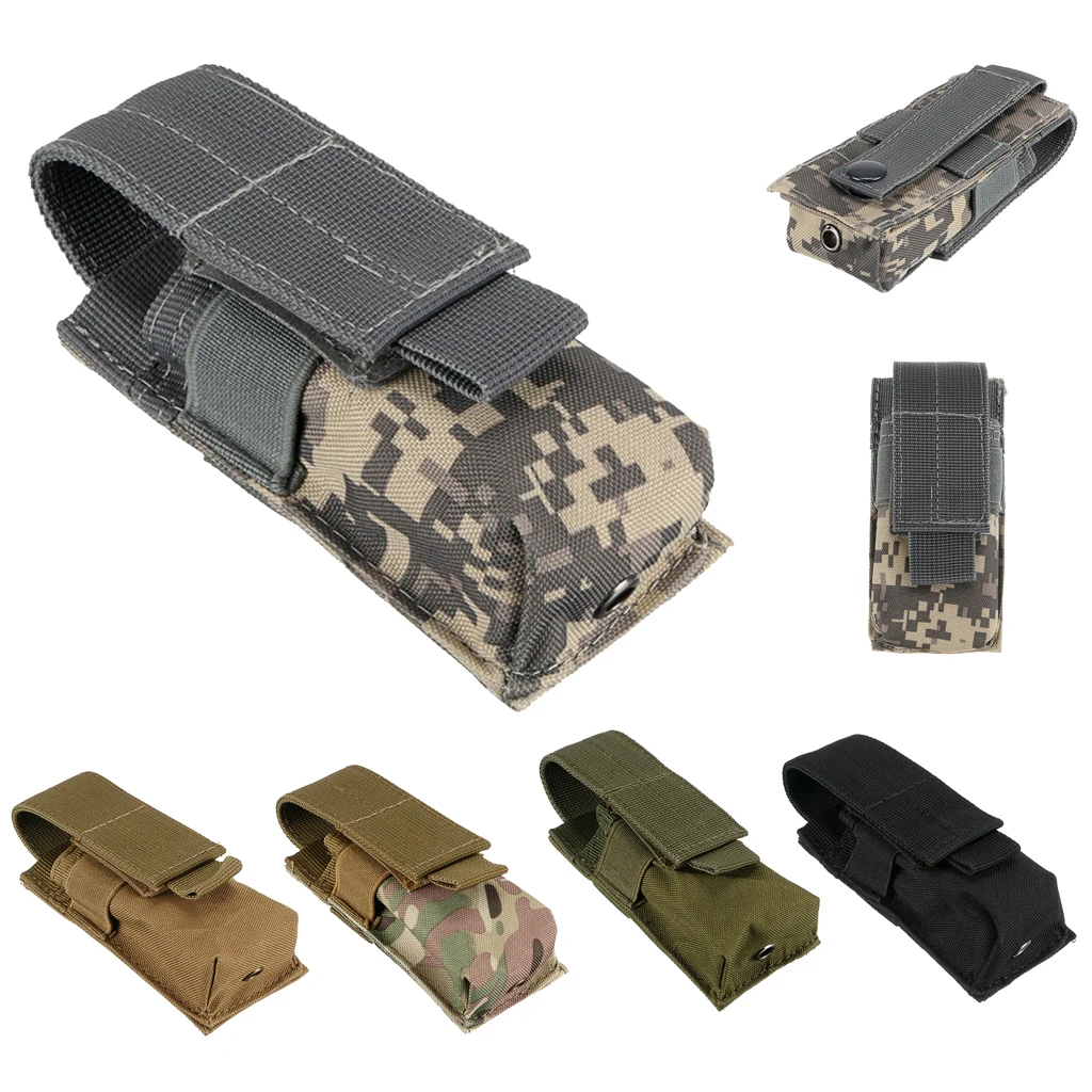 Light Pouch Carry Case Molle Flashlight Torch Belt Holster Holder Case Pouch Outdoor Flashlight Molle Pouch