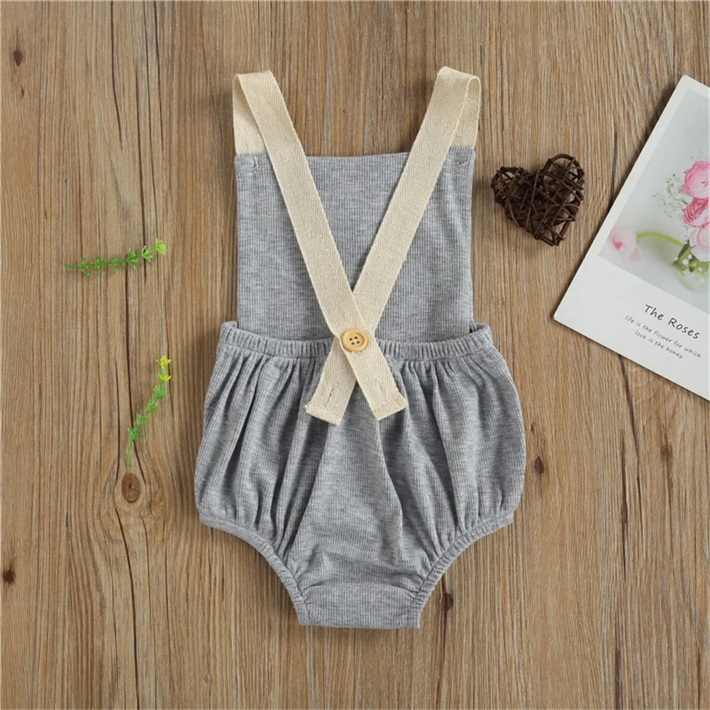 Newborn Knitting Romper Hooded  Summer Newborn Baby Clothes Infant Boy Girl Romper Solid Color Rainbow Print Square-neck Sleeveless Jumpsuit Playsuit Baby Bodysuits comfotable