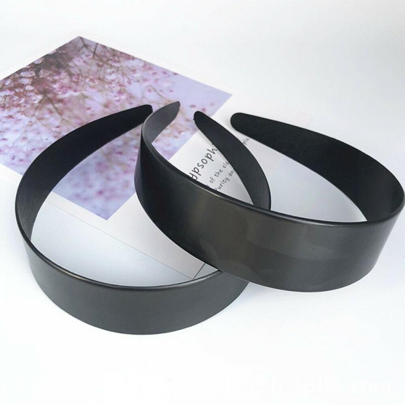 5x DIY Hair Hoops Band Plain Plastic Headband Craft Accessory Findings 3cm Black