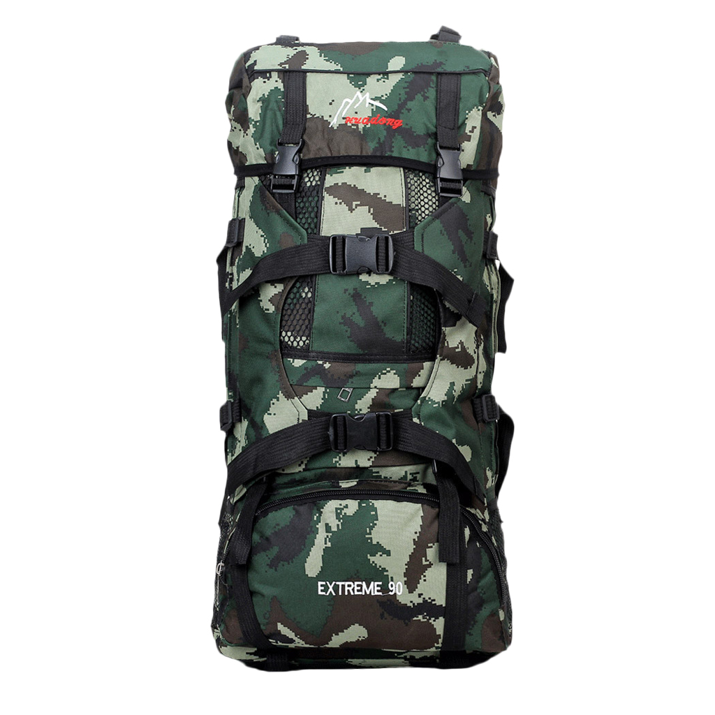 90L Large Hiking Mountaineering Camping Travel Backpack  Outdoor Bag New