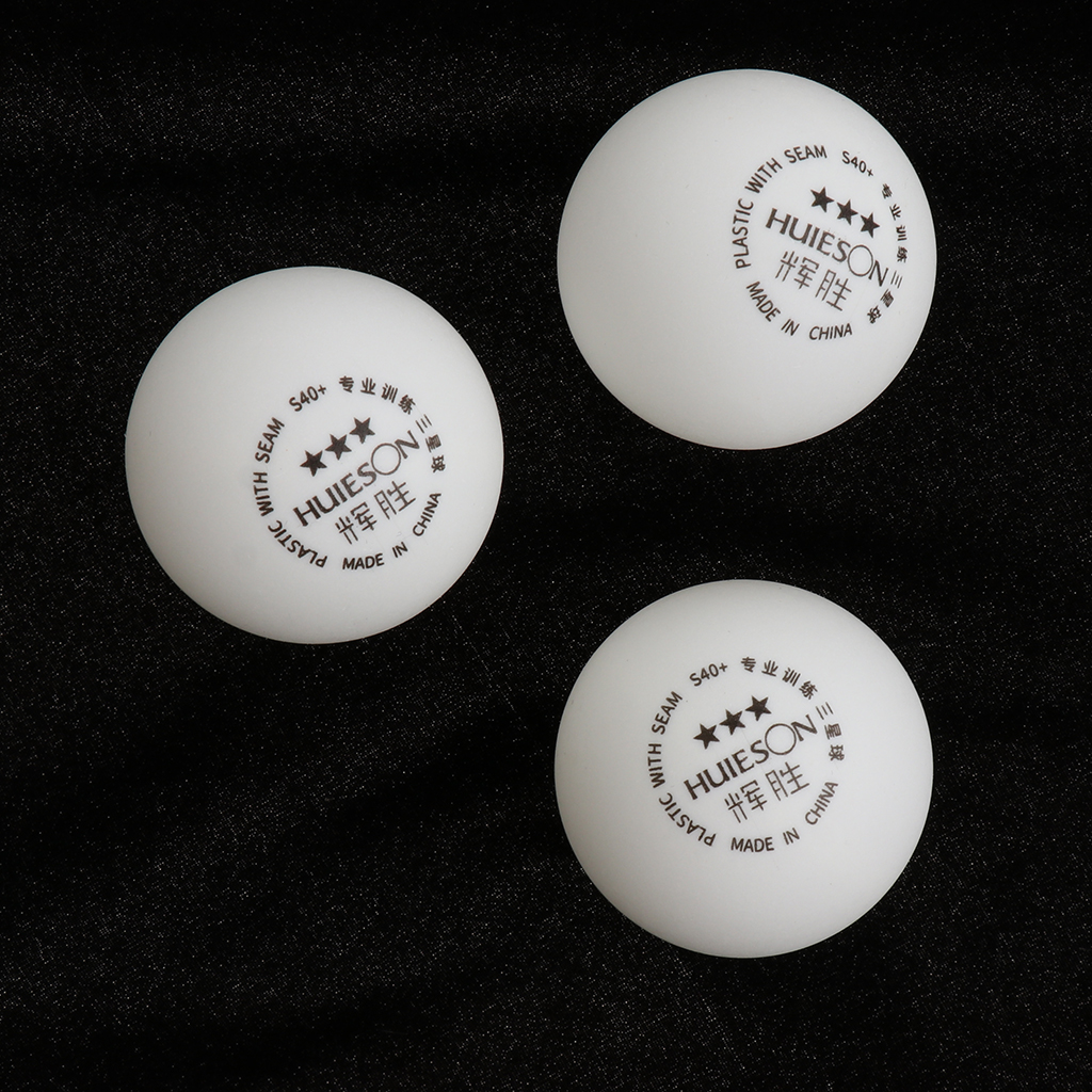 3-Star 40+mm White Table Tennis Balls,Advanced  Pong Ball - Set of 3