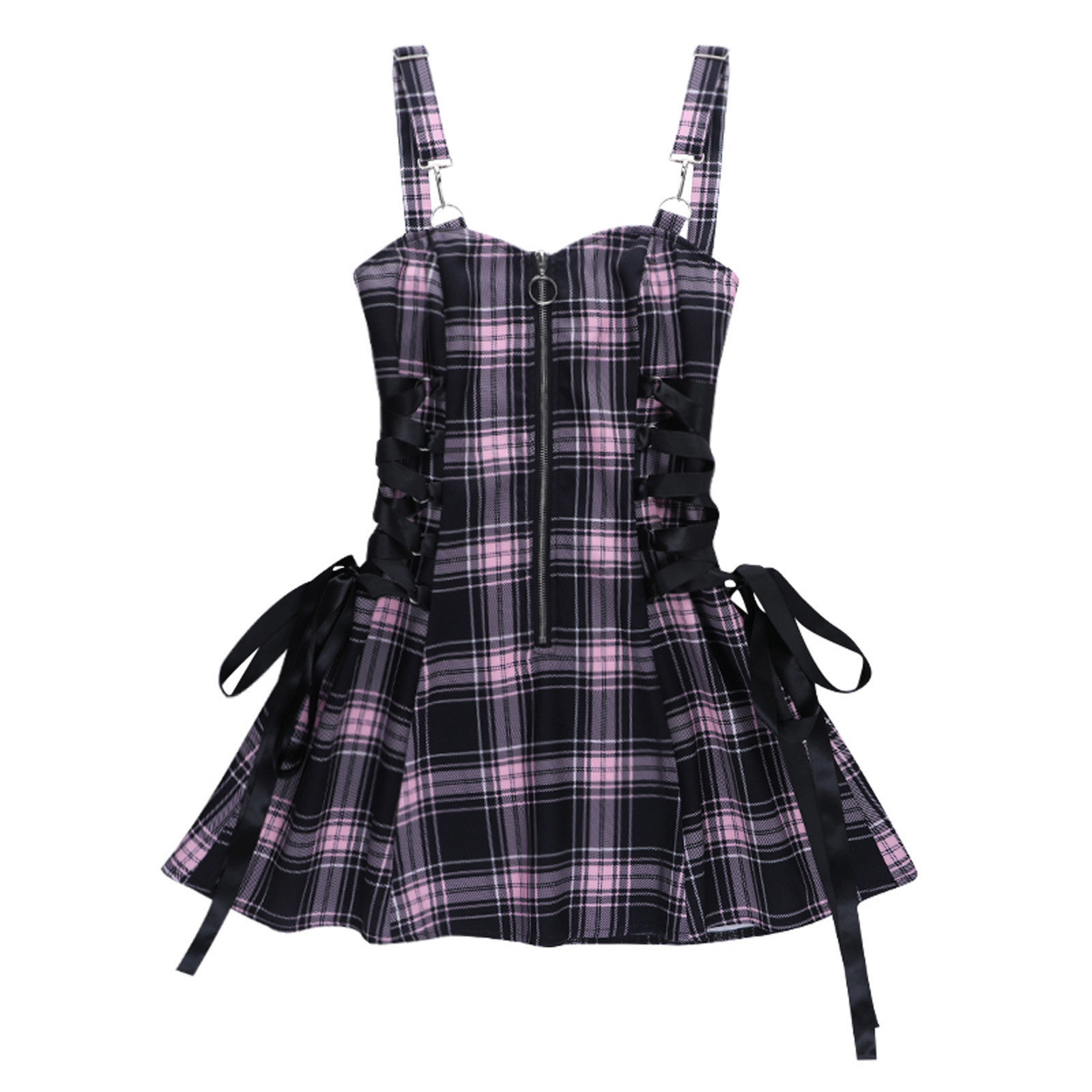 sem mangas, mini vestido sexy, estética punk