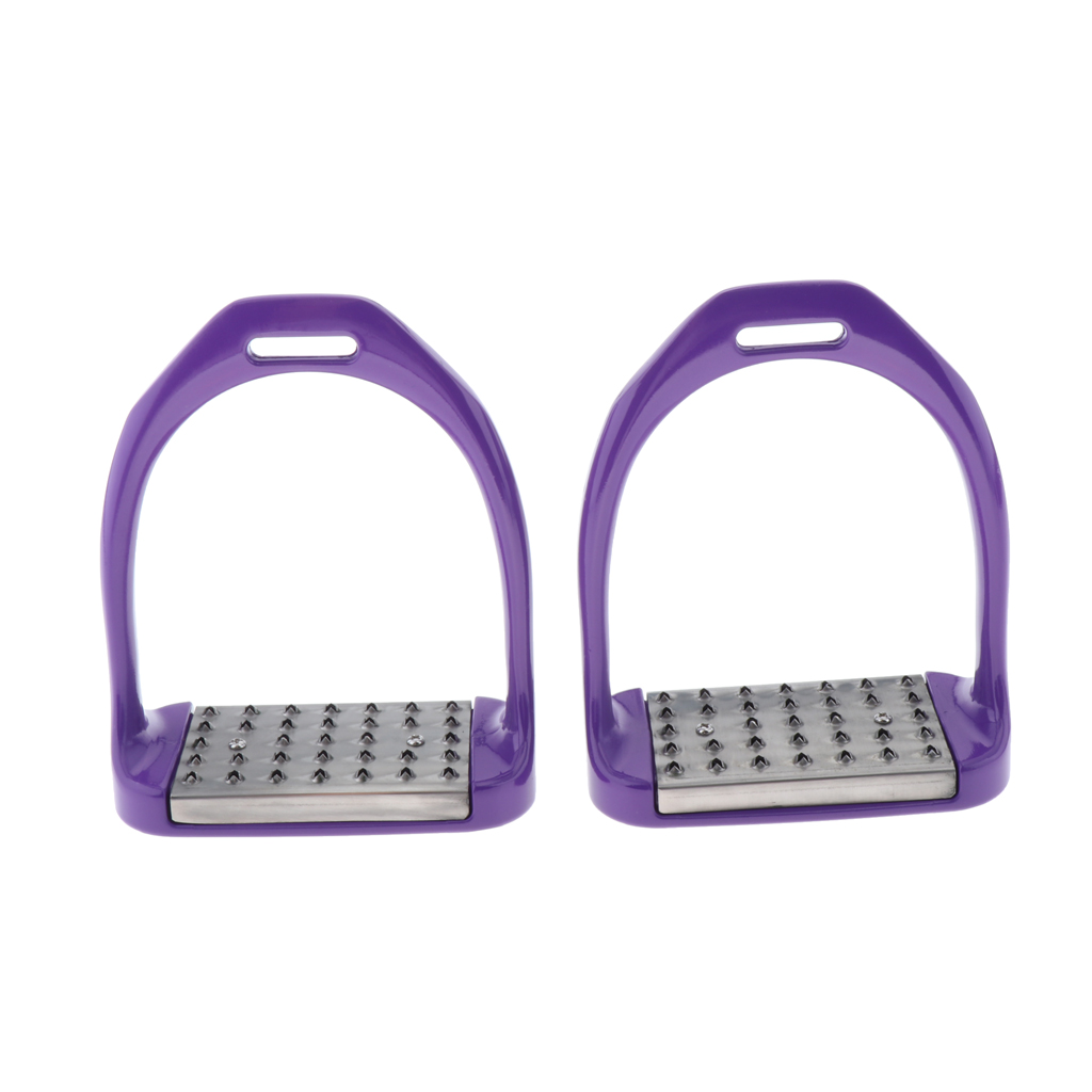 Stirrups Firm Colored Paint with Anti-Slip Pad 12cm Wide Track for Adult