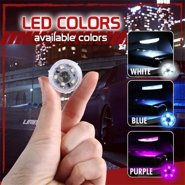 Baofu One-Button Portable Self-Adhesive Home Car LED Touch-Sensor Light  2pcs - White