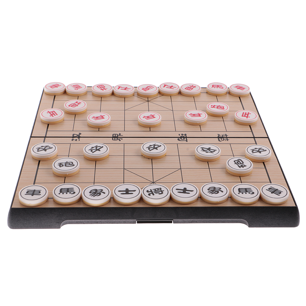Magnetic Chinese Chess Checkers Xiangqi Chess Pieces Set for Family Game Travel