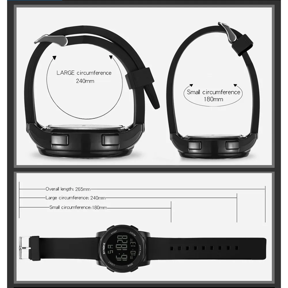 Fashion Men's Led Waterproof Digital Wristwatches Sport Watch Military Watch For Men Digital Watches Mens 2021