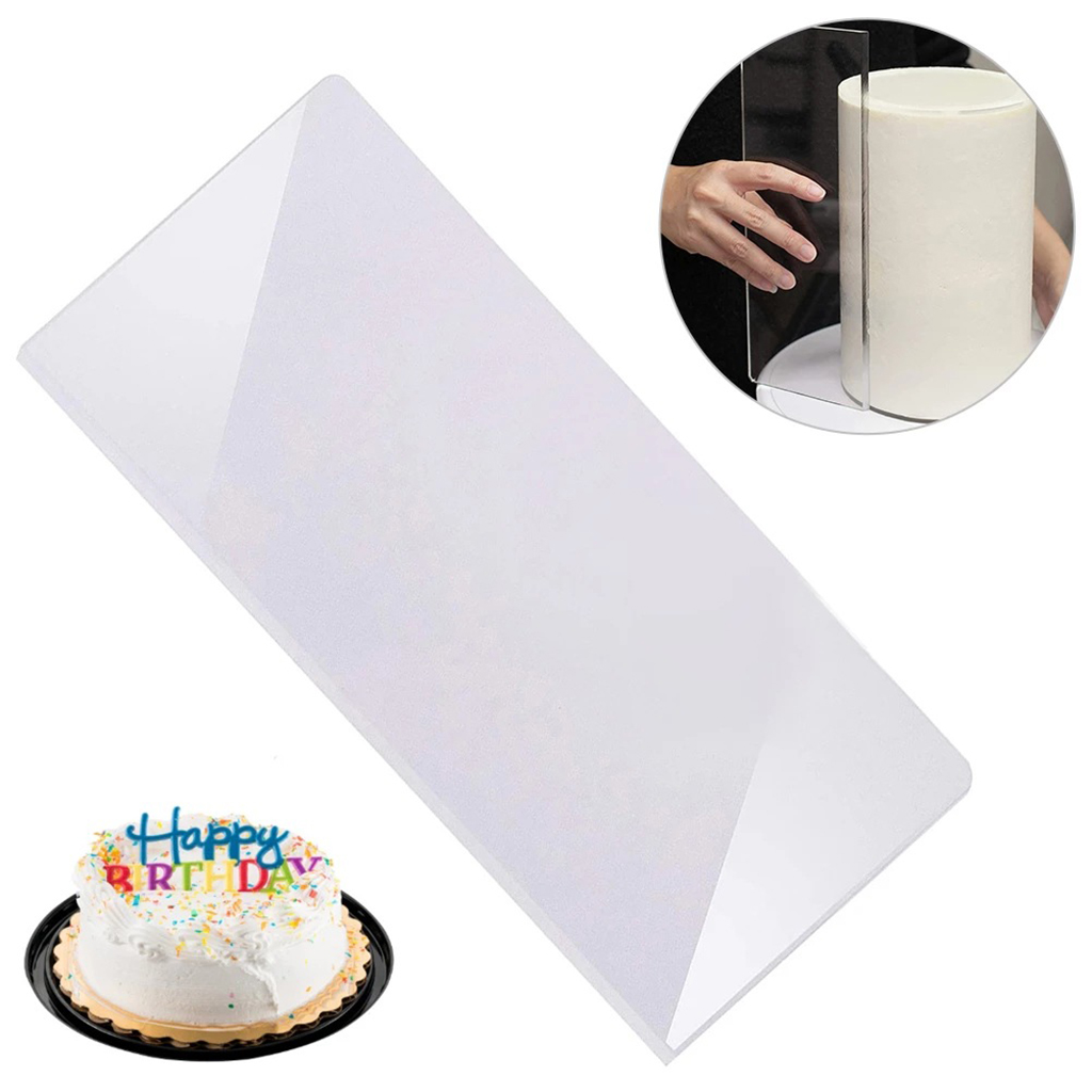 Clear Cream Scraper Portable 14inch Pastry Cake Cake Smoother Edge Scrapers