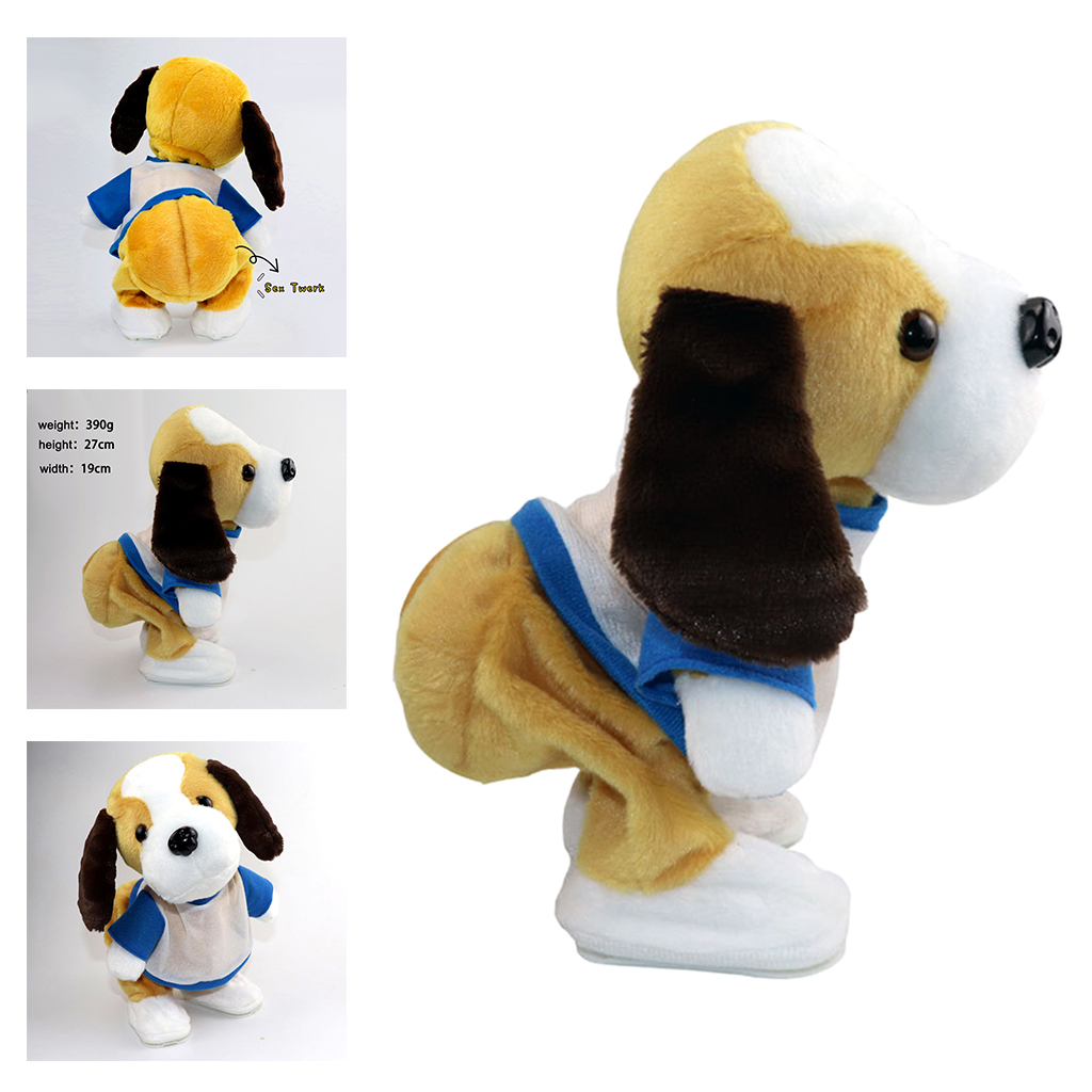 Cute Singing Dancing Puppy Plush Toy Electric Music Rotating Children's Dog Doll Over Puppy Christmas Gifts
