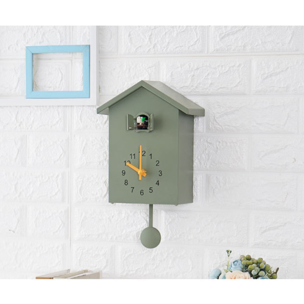 Mute Sweeping Wall Clock Cuckoo Tell Time Battery Powered Kids Gifts Table