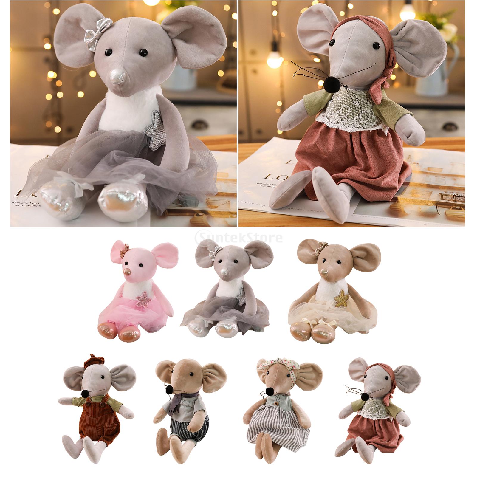 2-4pc Cute Plush Toys Stuffed Mouse Dolls Soft PP Cotton Baby Kids New Year Gift