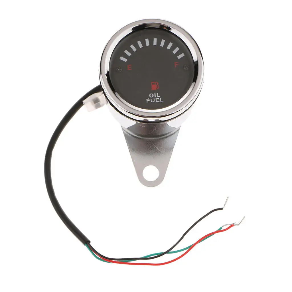 60mm Car Motorcycle Fuel Indicator Fuel Level Meter Gauge LED Universal