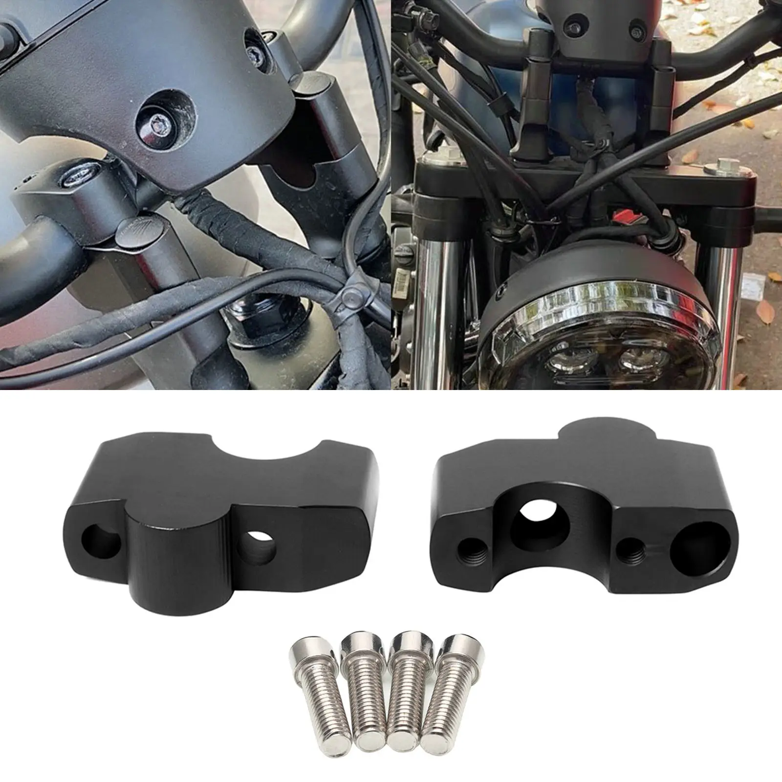 Motorcycle Aluminum Handlebar Riser Kit for Honda CMX500 Rebel500, Professional Accessories