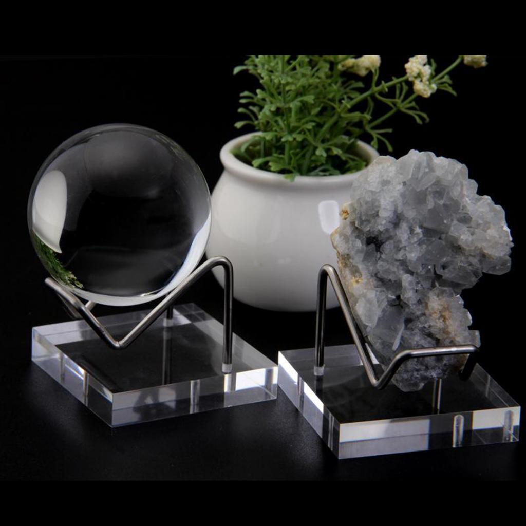 Stainless Steel Mineral Display Holder Stand Shelf Rack for Crystal Ball,