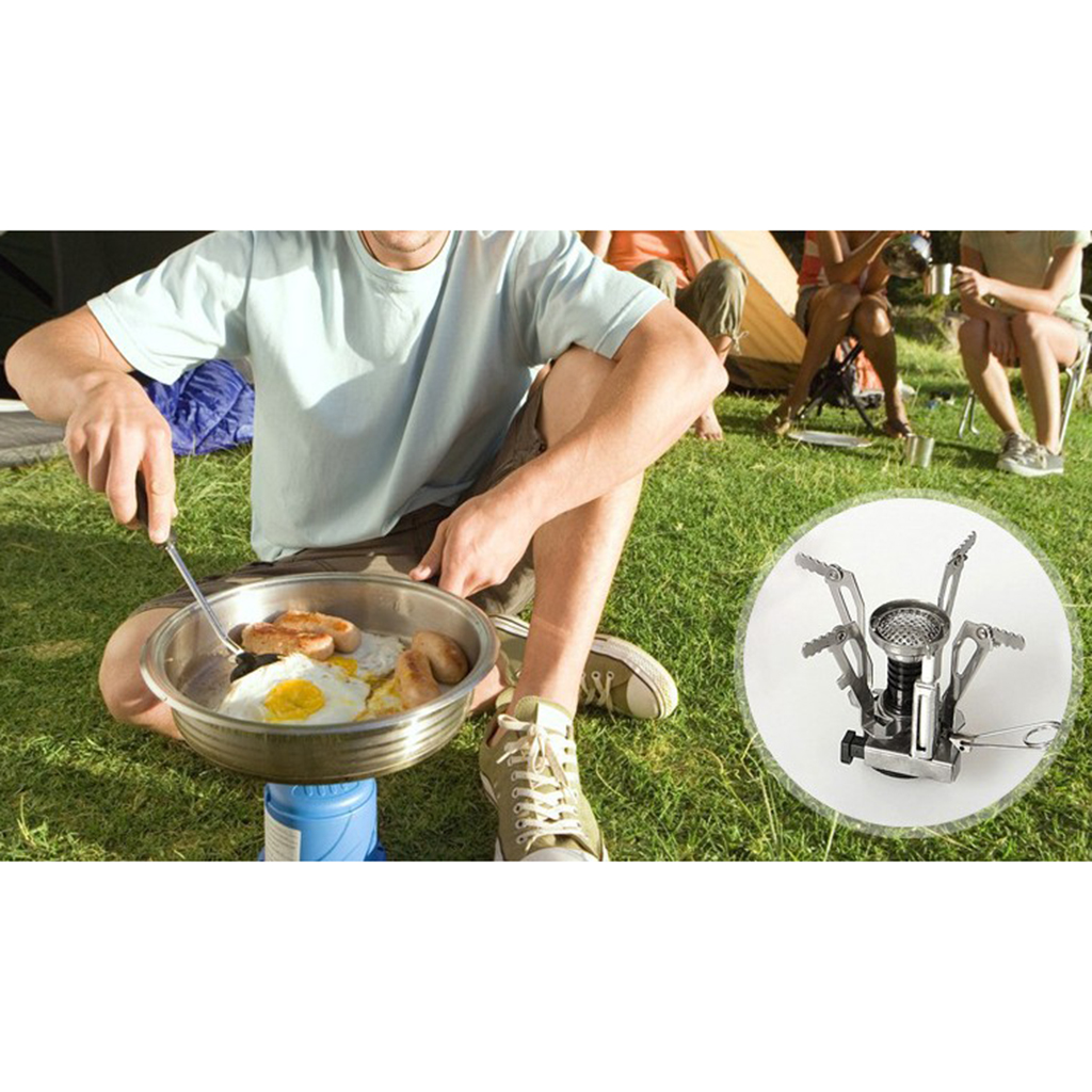 3000W 120g Mini Foldable Pocket Stoves Backpacking Portable Oven Split Stove