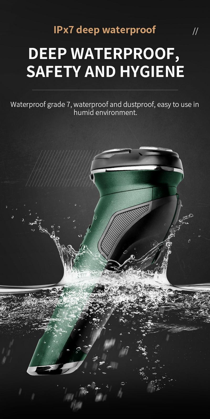 Aparador de Pêlos Cuidados com o Rosto Máquina de Barbear Kemei Barbeador Elétrico Recarregável Barba Lavável Navalha Flutuante Men Usb 10 High Quality Eletrodomésticos