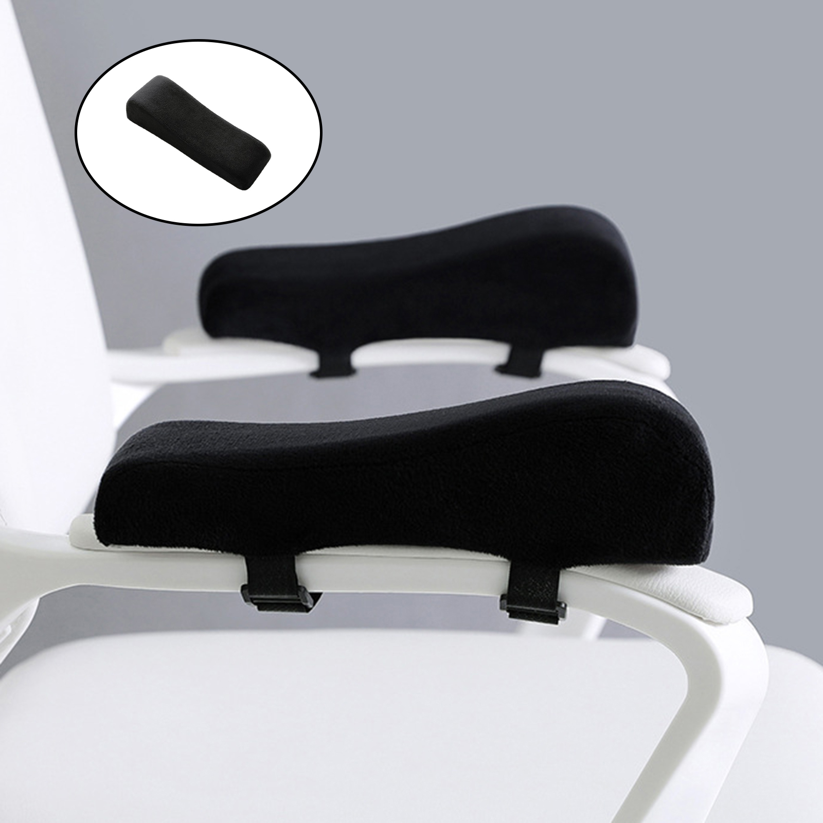 2Pcs Comfortable Office Chair Armrest Pad Memory Foam Thick Elbow Pillow for Gaming Chair