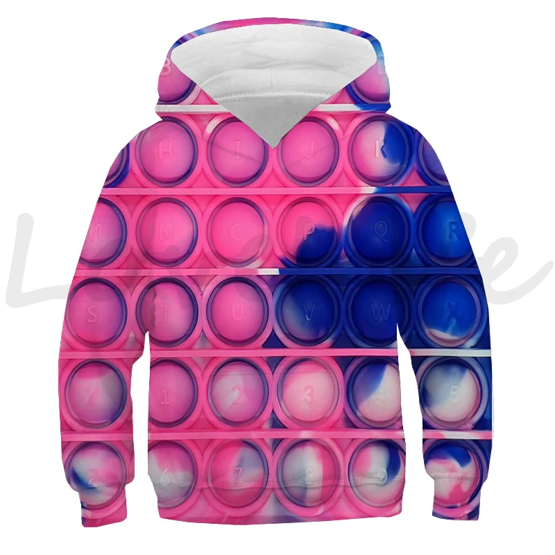 Boys Girls POP IT 3D Printing Hoodies Kids Cute Cartoon Sweatshirt Autumn Pop It Funny Pullovers Sudadera Tops Children Clothes best hoodie for teenage girl