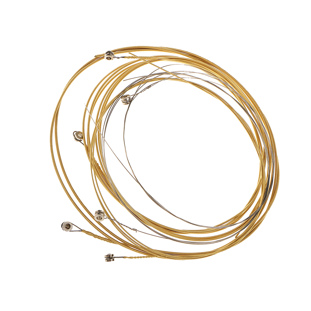 6pcs Golden E-B-D-G-A-E String For 38-41Inch Acoustic Guitar Accessory