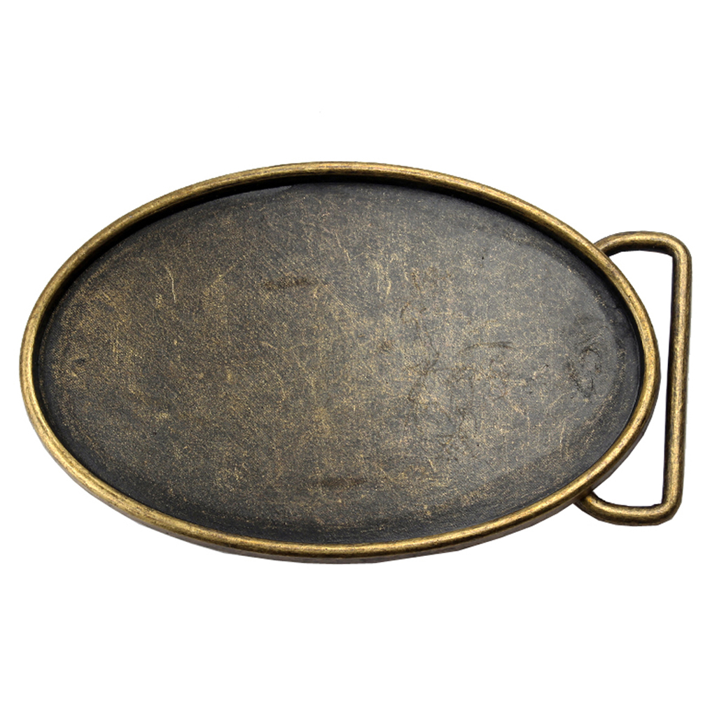 Men Western Cowboy belt buckle alloy Oval Belt buckle replacement Bronze