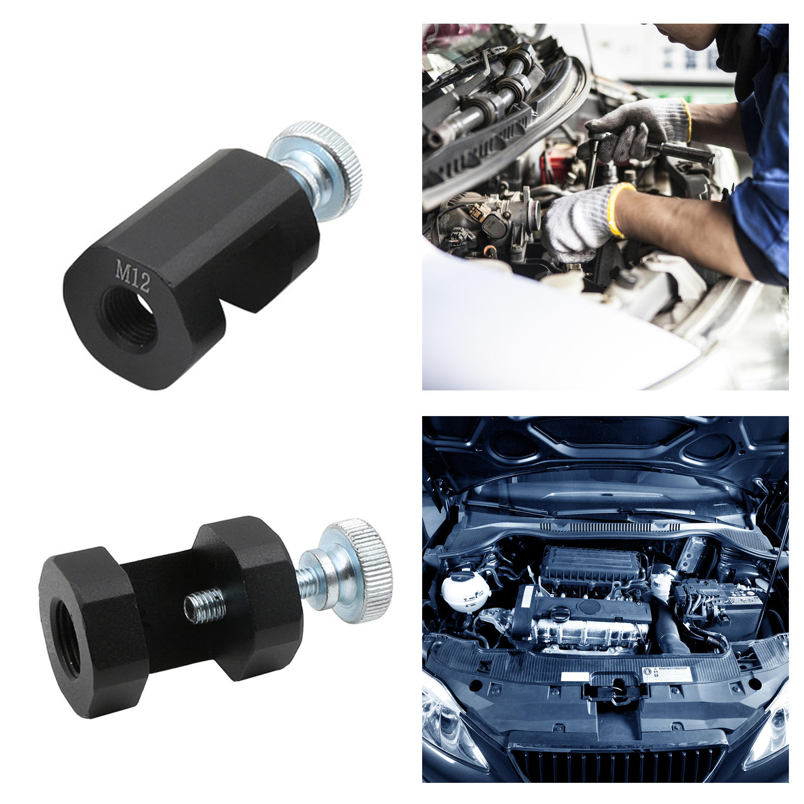 Engine Spark Plug Gap Tool Gapper Billet Aluminum Threaded Corrosion-Resistant Professional Design Light Weight Sturdy Replaces