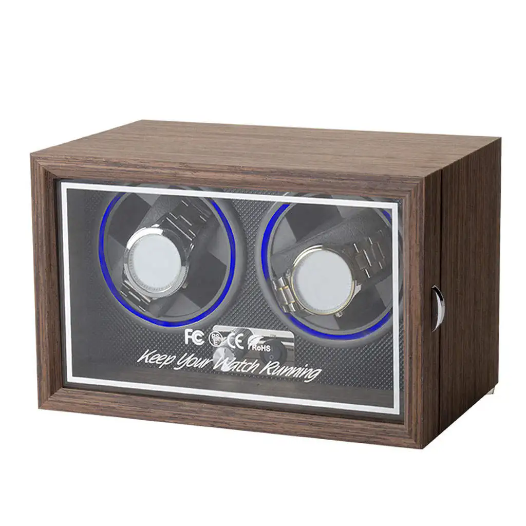 Automatic Watch Winder USB Jewelry Storage ABS Mini Watch Holder 2 Watches Winder for Mechanical Watch Gifts Bedroom Women Men