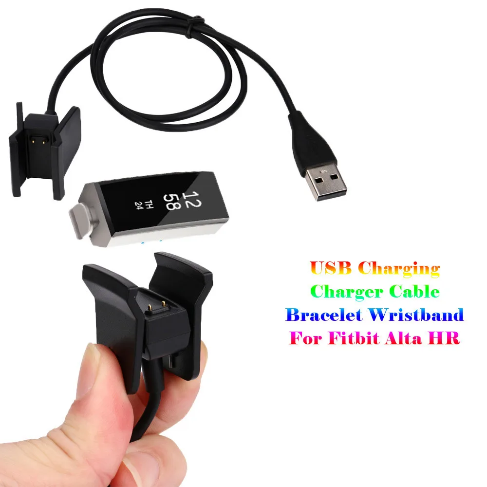 USB Charger For Fitbit Alta HR Activity Reset Wristband Charging Cable Cord TDKH 