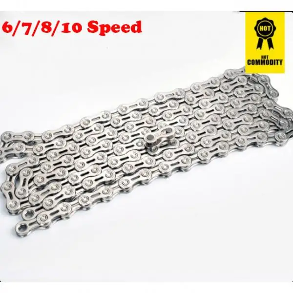 116 Links Bike Chain 6-10 Speed Folding Road Bicycle Chain Link Chains Fits Shimano for Sarm Drivetrain System Chains