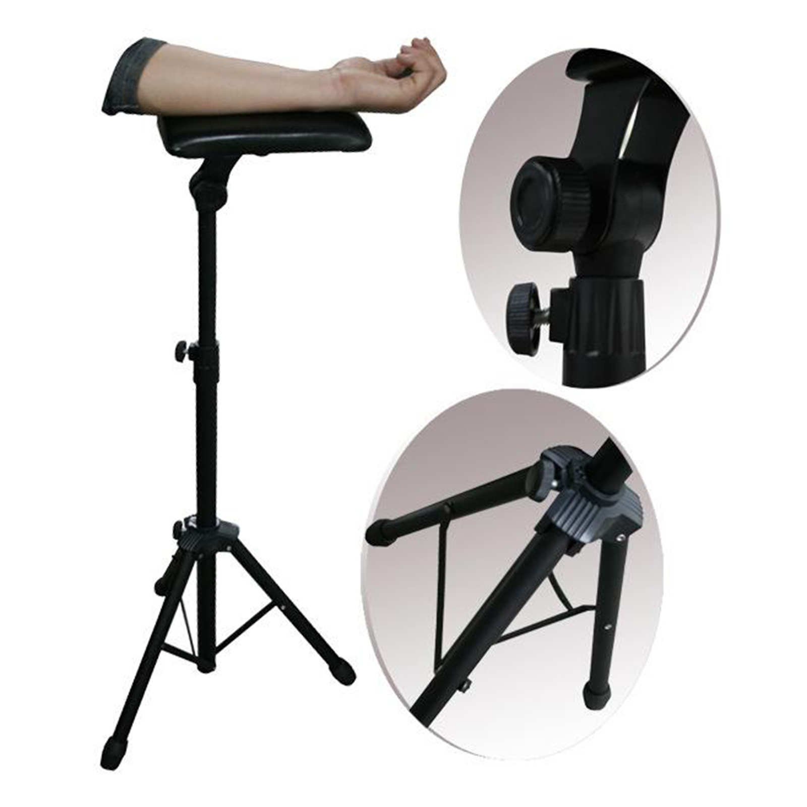 Tattoo Armrest Arm Leg Rest Stand with Adjustable Height Stand Studio Chair