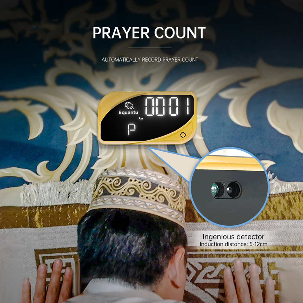 Islamic Azan Clock Table Desk Prayer Counter Islam Pray Compact Alarm Clock