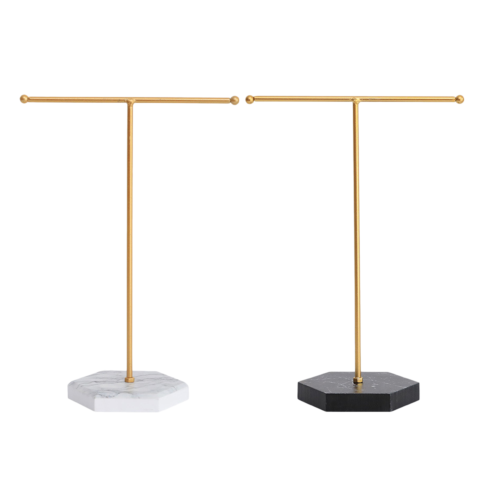 Metal Jewellery Stand Storage Gold Holder T-Bar Tower Show Rack for Ring Watch Necklace