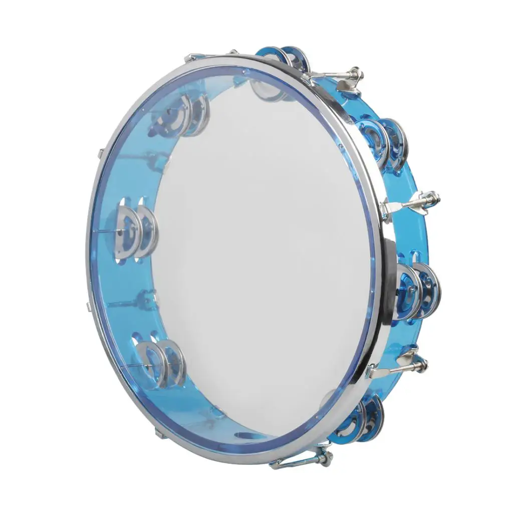 Tambourines Drum Hand Percussion Educational Musical Instrument Toy Blue10``