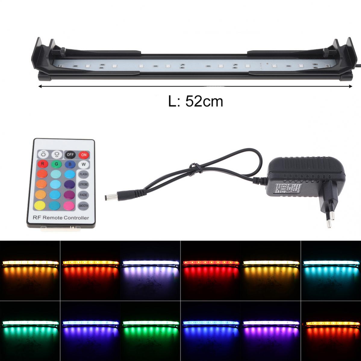 Conduziu a Lâmpada Extensível do Tanque de Peixes do Suporte Impermeável com Controle Remoto para a Luz Aérea do Aquário 22-72cm 15 High Quality Luzes e Iluminação