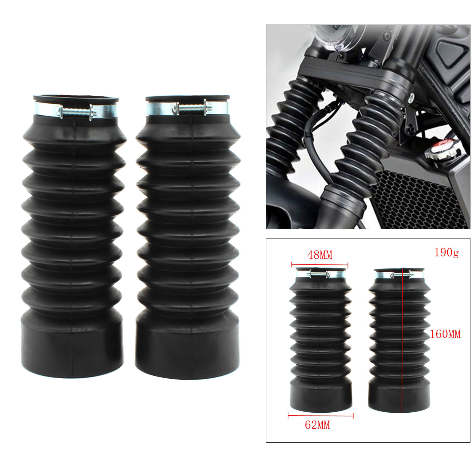 Motorcycle Front Fork Cover Shock Absorber Dust Cover Gaiters Boots for Honda Rebel CMX500 CMX300 2017-2021