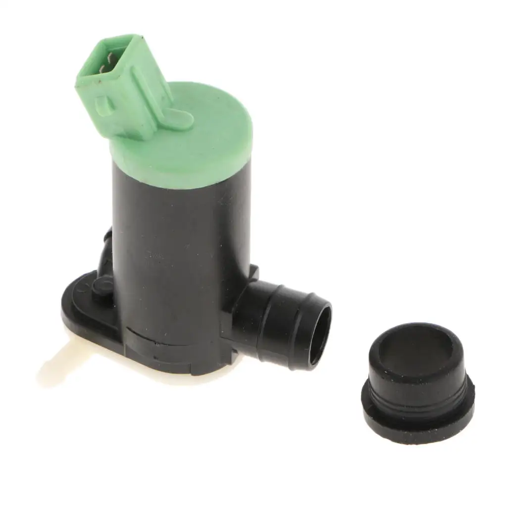 Twin Outlet Washer Pump for Peugeot 106 206 306 406 806 Windshield Cleaning w/ Rubber Grommet
