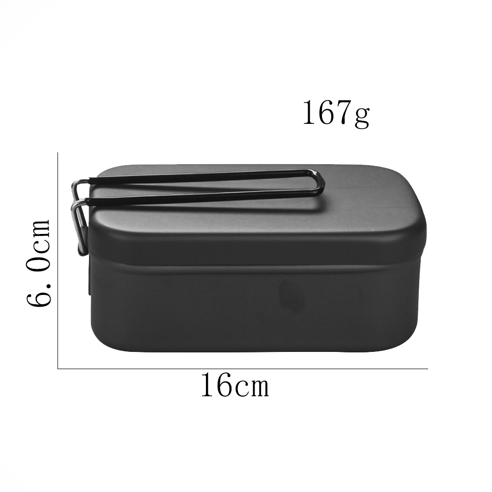 Tragbare Outdoor Picknick Lunch Box Camping Picknick Verdickte Hart Aluminium Bento Reise Geschirr Schmuck Kleinigkeiten Lagerung Werkzeuge – Detail 1