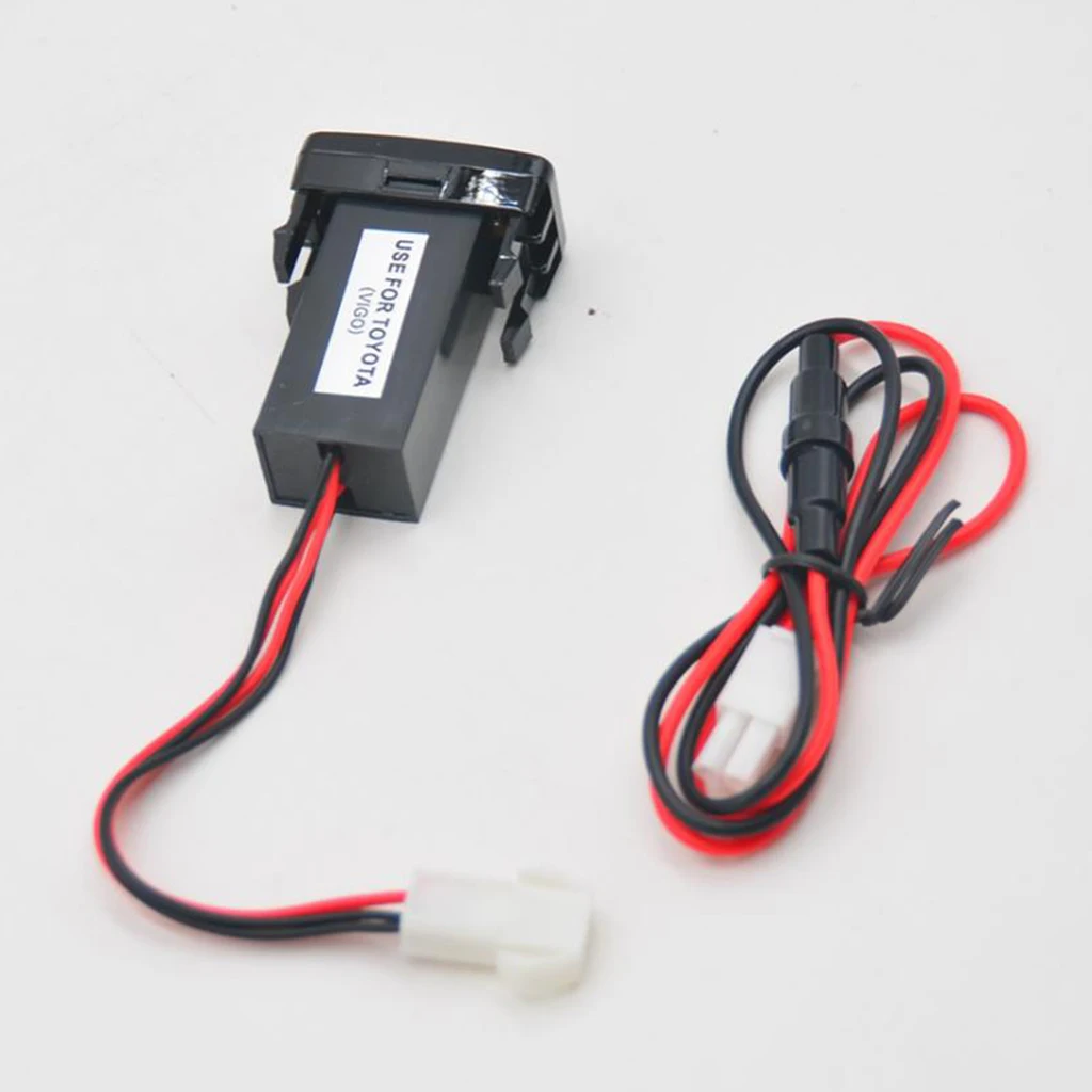 For TOYOTA Hilux VIGO Dual USB Audio Car Charger Led Phone USB Input Socket