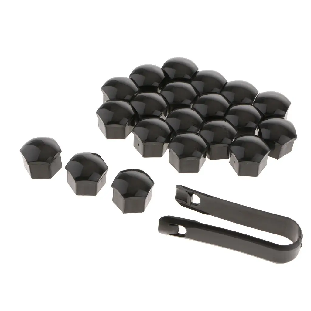 20X Wheel Hub Covers Wheel Nut Bolt Head Cover  With Removal Tool
