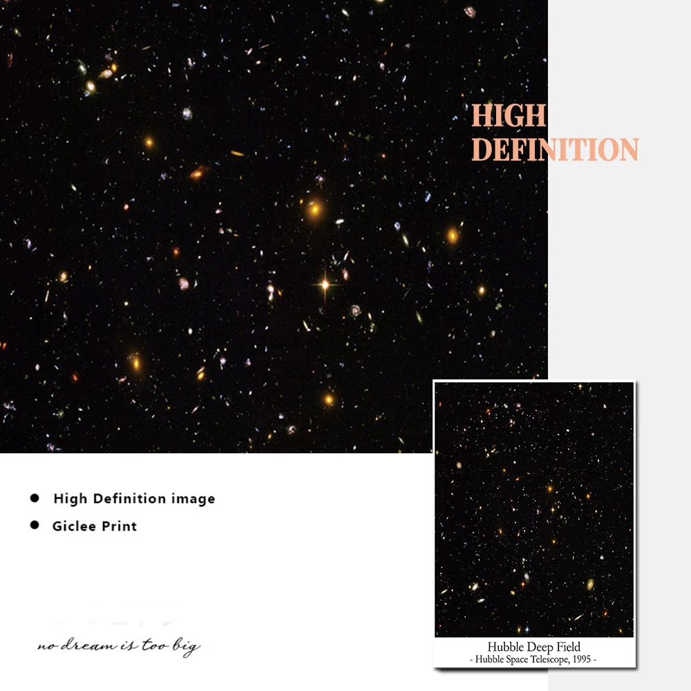 HUBBLE DEEP SPACE GALAXY NEW ART PRINT  POSTER   # 29 A3/A4 Size 