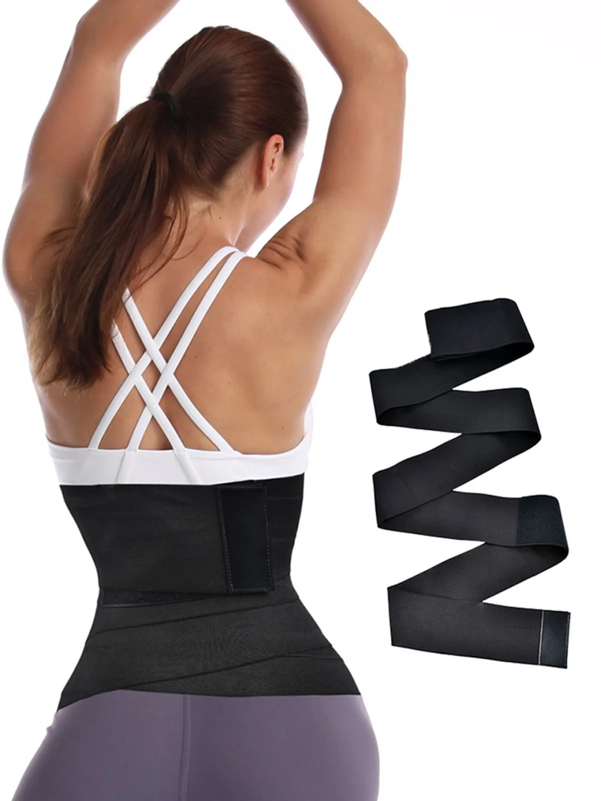 Snatch Me Up Bandage Wrap for Women Quick Bandage Wrap Lumbar Waist Support Trainer Back Braces Postpartum Recovery for Women Small 