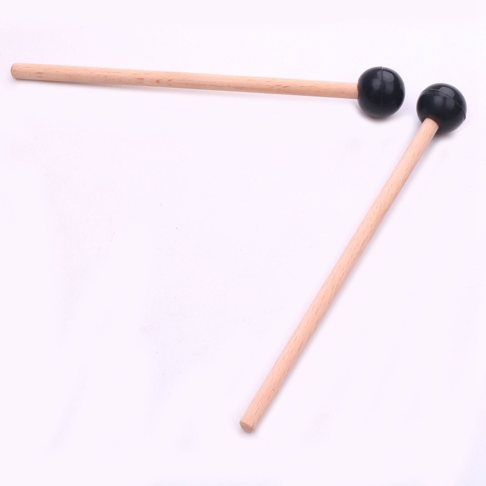 2x Professional Solid Wood Drumstick Rubber Head Marimba Mallets Accessories