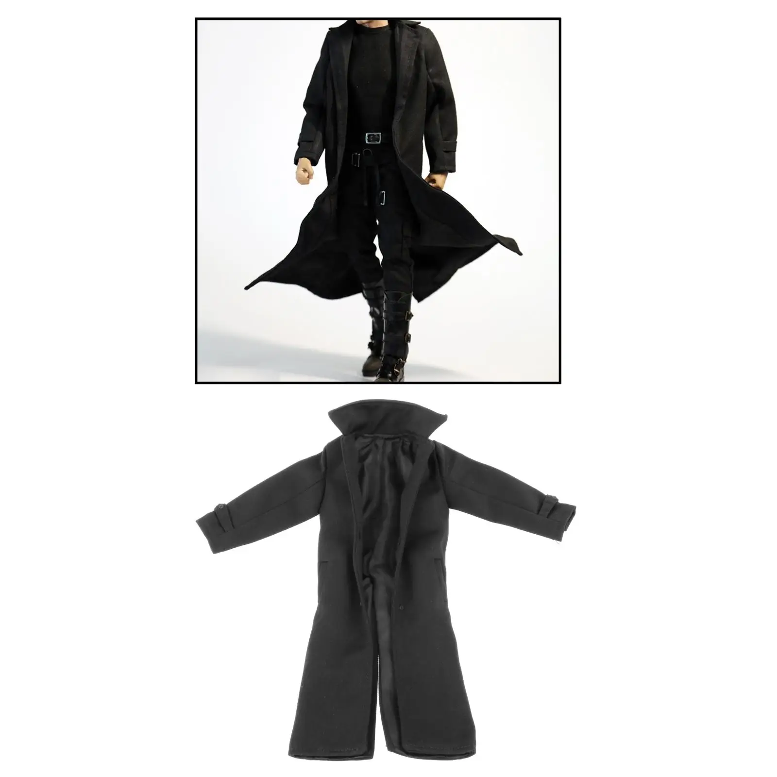 1/6 Scale Trench Coat for Hot Stuff TTL Enterbay 12`` Man Action Figures Body Clothes Accs