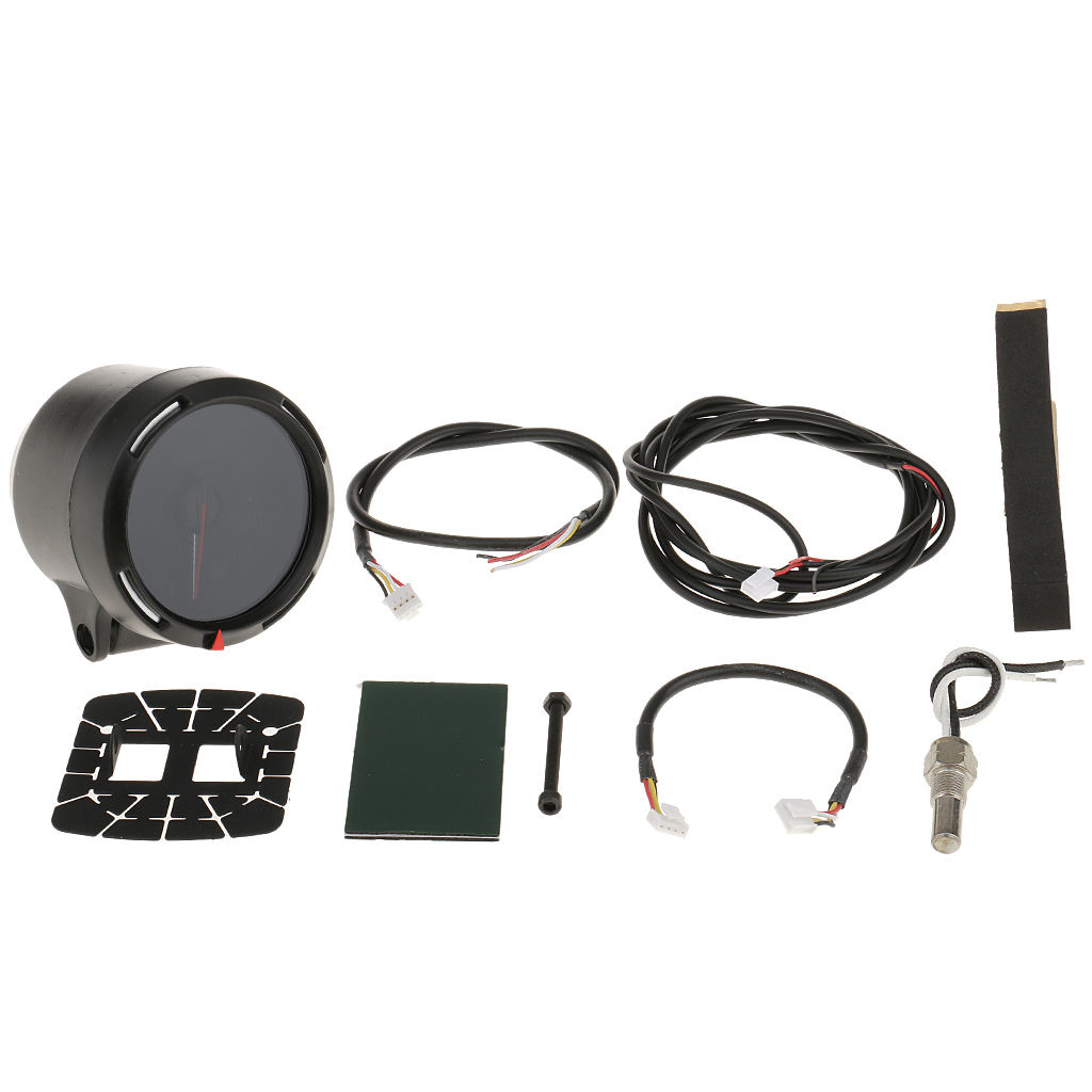 60mm 2.4inch Black 7 Color LED Water Coolant Temperature Temp Gauge Meter
