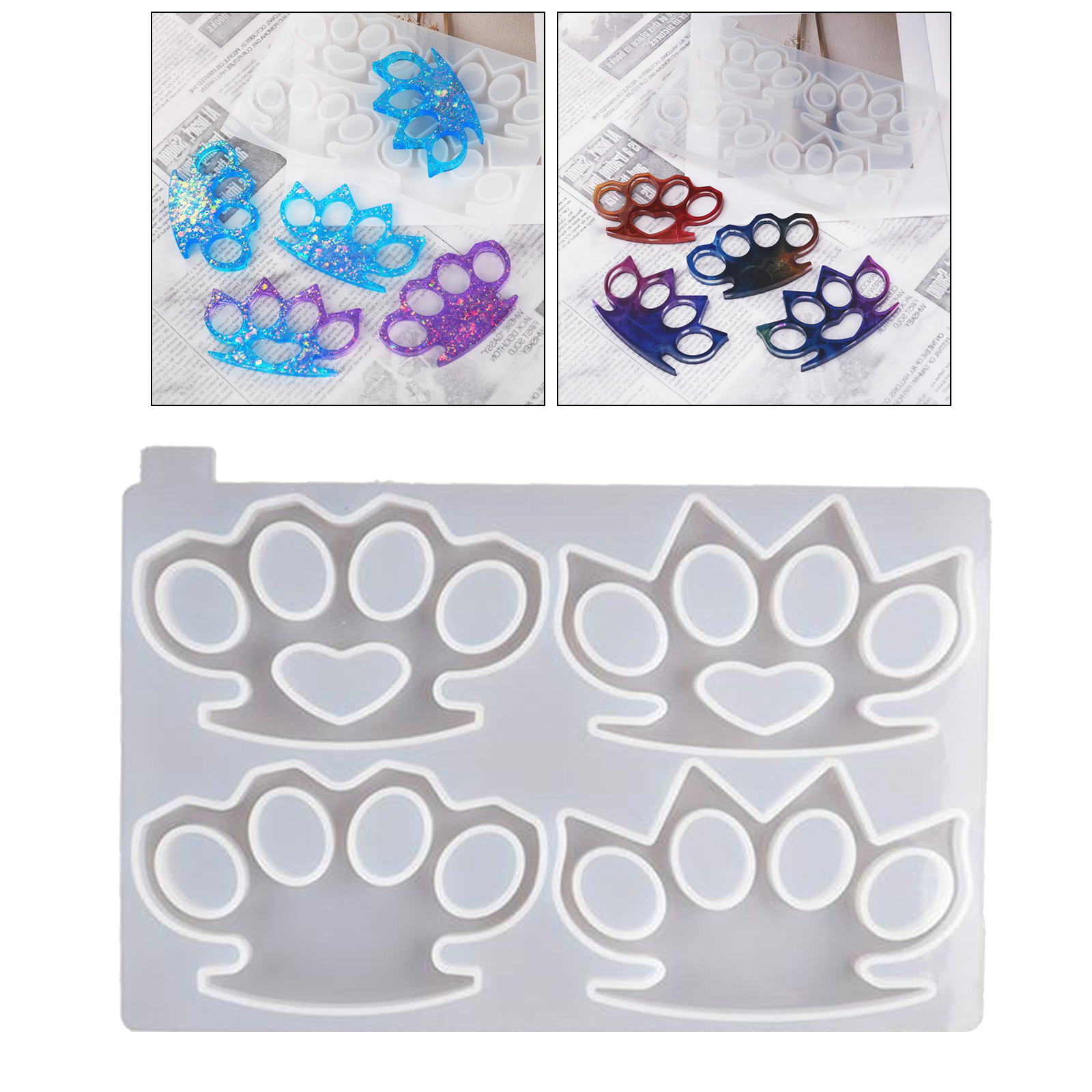 Silicone Mold Keychain Resin Casting Moulds for DIY Jewelry Making Tool Crafts