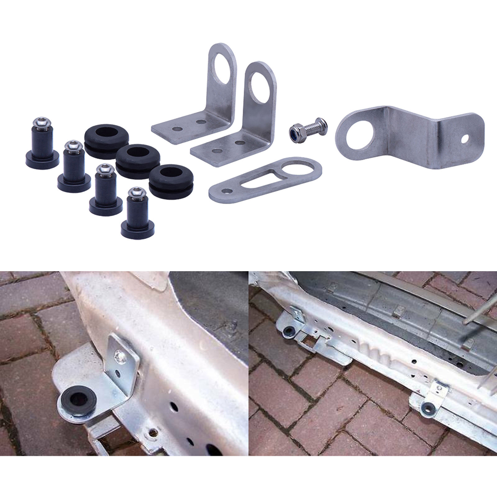 Bolt On Radiator Bracket Kit For K Swap K Series 1992-2000 Honda Civic Motor ALL K20-K24 Engine K-Swap K-Series Silver