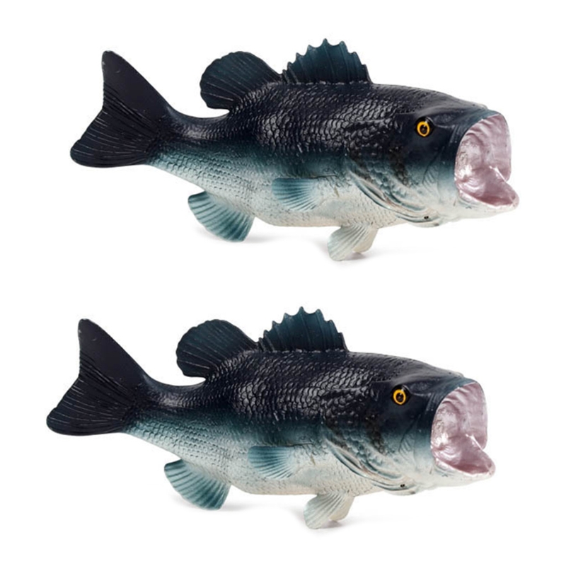 Modelo de Peixe Baixo para Decoração Artificial Realista Peixe Simulado Grande Boca W3jf 4 Brincadeiras e piadas