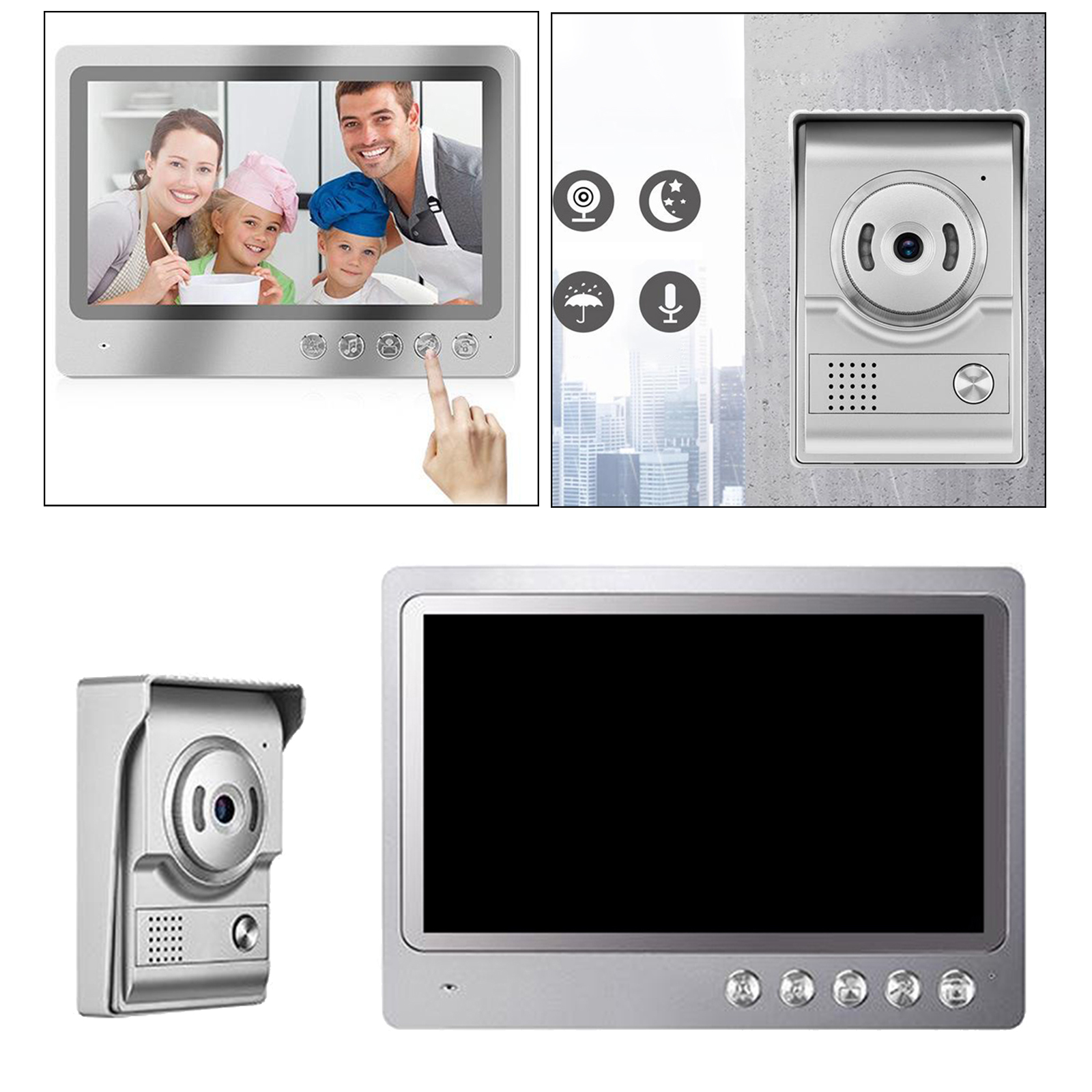 Door Phone 9inch Camera Night  Support Smartphone Remote  Record