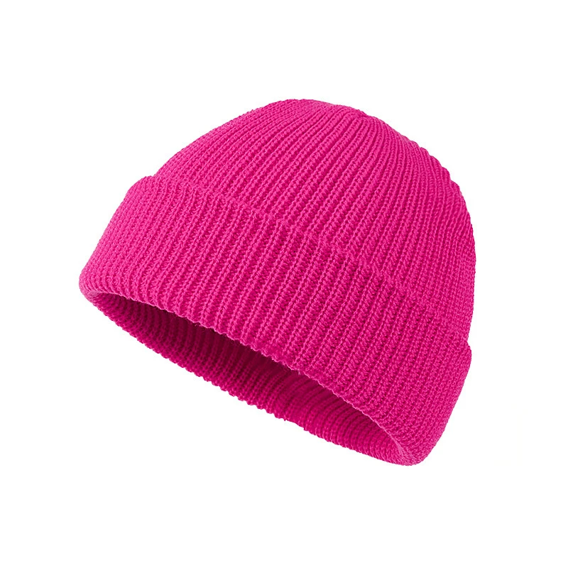 24 Colors Unisex Knitted Hats Cap Women Solid Winter Warm Beanie Retro Brimless Baggy Melon Caps for Men Skullcap Street Bonnet timberland skully